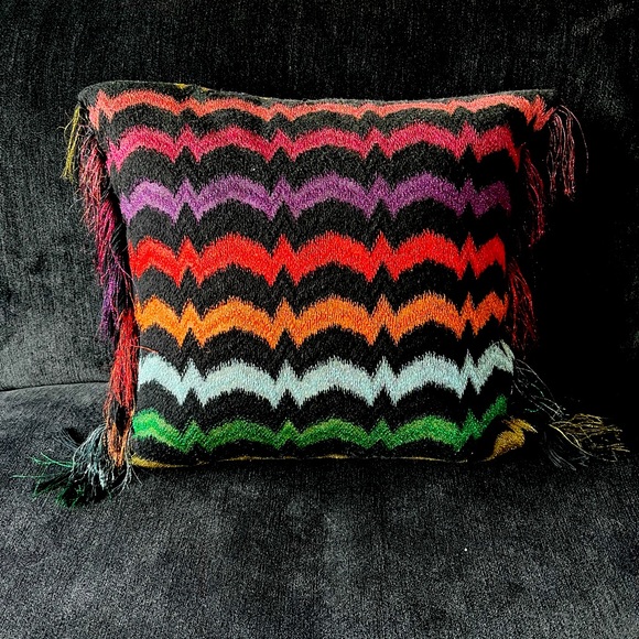 Missoni Home Rainbow Fringe Pillow - Picture 1 of 3